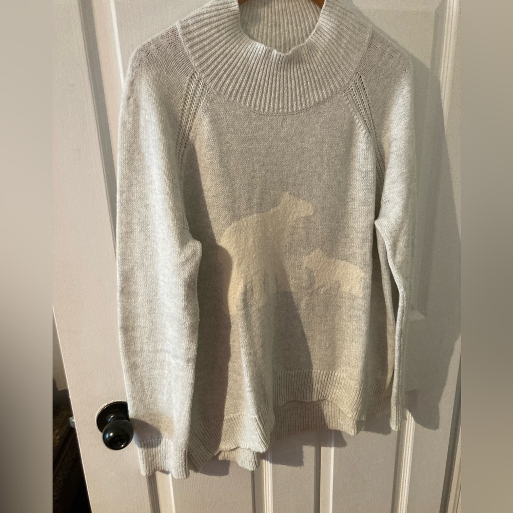 LOFT Light Gray Cowl Neck Sweater